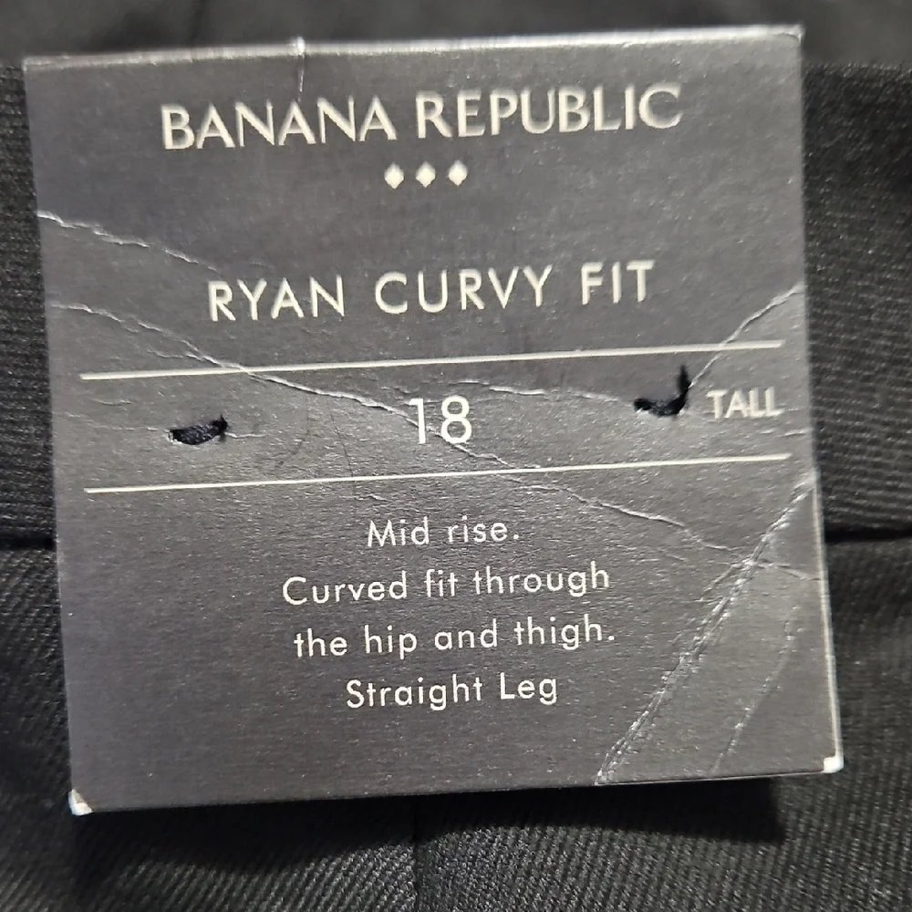 NEW WITH TAGS Banana Republic Ryan Curvy Fit 18T Women's Black Trousers - Picture 4 of 17